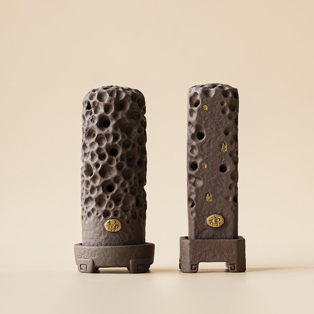 Zen Stick Keramik Räuchergefäß mit Deckel im Retro-Design für Meditation und Aromatherapie - Bild 1