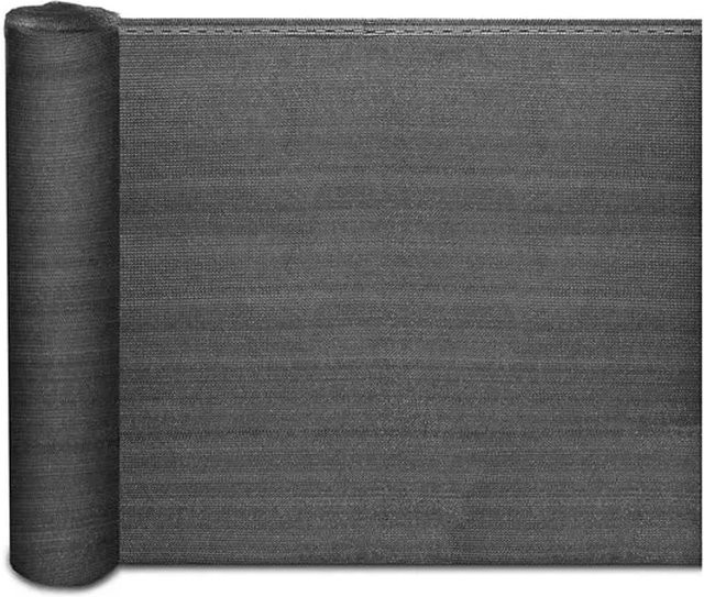 Karat Zaunblende Marius Schattiergewebe Anthrazit mit Befestigungszubehör, B: 6 m, H: 1,5 m - Bild 1