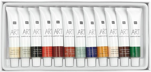 Rico Design ART Künstler Acrylfarben-Set Erdfarben 12x12ml - Bild 1