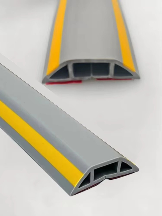 Selbstklebender PVC-Kabelschutzmantel in Gelb und Grau, 1 Rolle, Breite: 4 cm - Bild 7