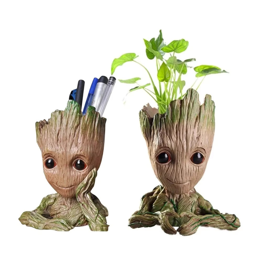 MINISO Groot Anime Action Figur Multifunktions Blumentopf und Stifthalter in Braun - Bild 2