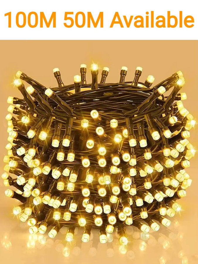 AIMENGTE Twinkle Star LED-Lichterkette wasserdicht mit 8 Beleuchtungsmodi für Outdoor, Garten und Weihnachtsbaum, 100 m - Bild 3