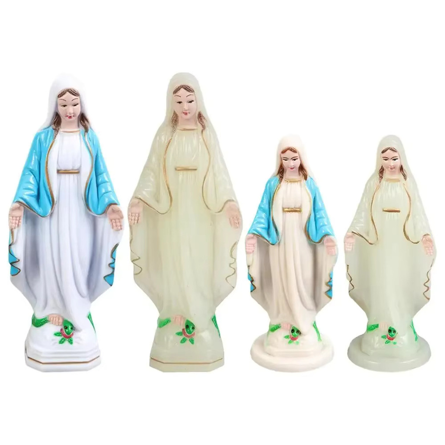 Handgefertigte katholische Jungfrau Maria Statue aus Kunststoff für deine Weihnachtsdekoration - Bild 2