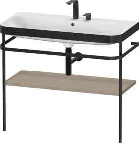 Duravit Möbelwaschtisch-Kombi Happy D.2 Plus in Weiß mit Metallkonsole, B/T: 97,5 x 49 cm - Bild 1