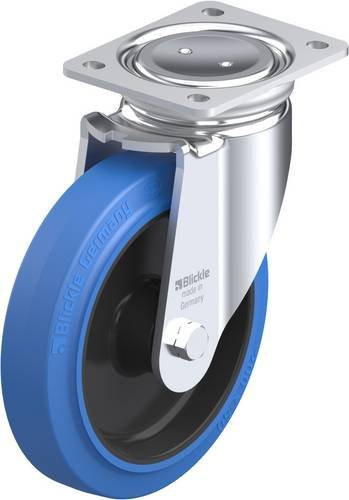Blickle Lenkrolle LU-POEV 200XR-SB in Schwarz und Blau mit 200 mm Rad-Durchmesser und 500 kg Tragfähigkeit - Bild 1