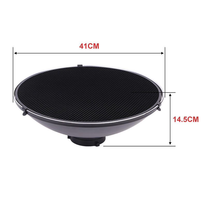 Aimo 16-Zoll Beauty Dish Softbox mit Diffusor und Wabengitter für Bowens-Halterung, Schwarz, B/T/H: 41 x 41 x 14,5 cm - Bild 7