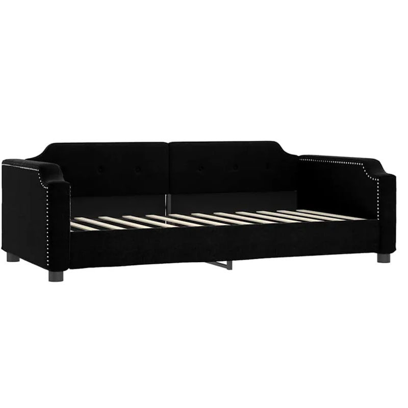 Vidaxl Schlafsofa in Schwarz aus Stoff mit Schlaffunktion im modernen Design, Breite: 80 cm, Länge: 200 cm - Bild 2