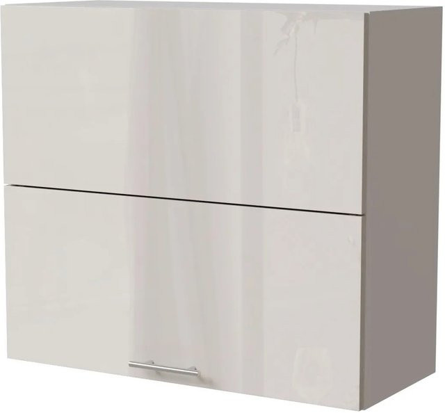 Feldmann-Wohnen Klapphängeschrank Brerra W8B/80-AV in Weiß Cremefarben Hochglanz B/T/H: 80 x 32,5 x 72 cm - Bild 1