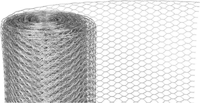 PROREGAL Maschendrahtzaun KEEPY Sechseckgeflecht, Farbe: Silber, H x L: 0,5 x 5 m, Maschenweite: 13 mm, Drahtstärke: 0,7 mm, verzinkter Hasendraht - Bild 1