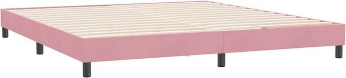 vidaxl Polsterbett aus Samt und Holzwerkstoff in Rosa B/T/H: 180 x 210 cm - Bild 1