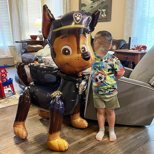 Paw Patrol Chase Folienballon für Kindergeburtstage, Mehrfarbig, Durchmesser: 114,3 cm - Bild 1
