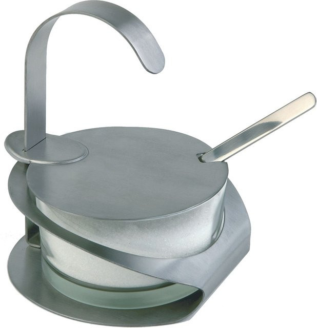APS Parmesan-Menage Pro in Silber und Transparent, Ø 10,5 cm x H 13 cm - Bild 1