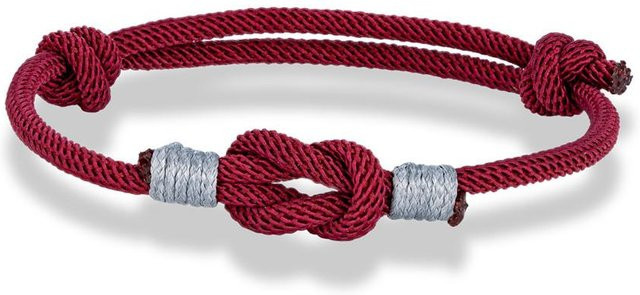 Rui Di Armband Forever Knot Seilarmband, weinrot, Unisex - Bild 1