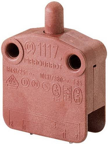 Marquardt Drucktaster 01117.0106-01 Rot, 400 V/AC, 16A, 1 x Aus/(Ein) tastend, IP40, L x B x H: 30 x 13 x 39,2 mm - Bild 1