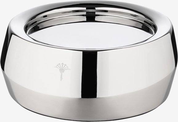 JOOP! METAL LINE Stumpenkerzenhalter aus Metall in Silber, groß und rund - Bild 1