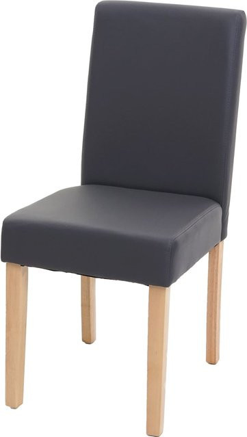 MCW Esszimmerstuhl Littau aus Kunstleder in Grau Matt mit hellen Beinen - Bild 1