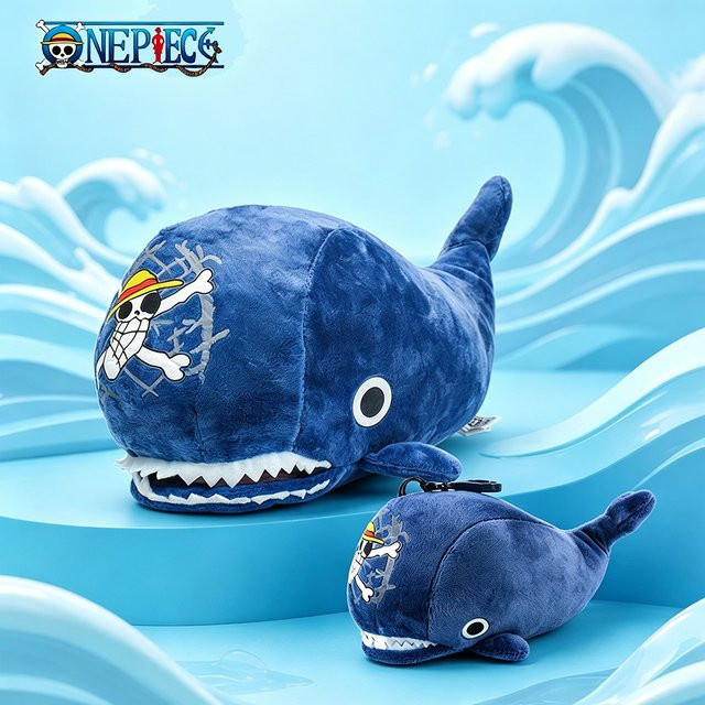 ONE PIECE Laboon Plüschtier, Wal-Anhänger, Stoffpuppe - Bild 1