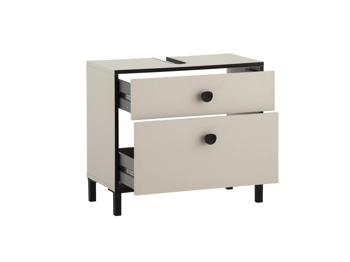 Schildmeyer Waschbeckenunterschrank Edda mit 2 Schubladen in Cremebeige, B: 65,1 cm, H: 59,1 cm - Bild 3