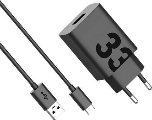 Motorola USB Ladegerät 33W mit USB-A, USB PD und QC 3.0 in Schwarz - Bild 1