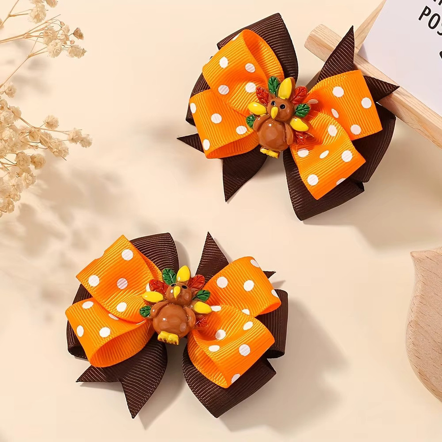 KIDS BOWS Kinder Haar-Accessoire Set, Haarnadeln mit Schleifen, Geist Kürbis Fledermaus Design - Bild 2