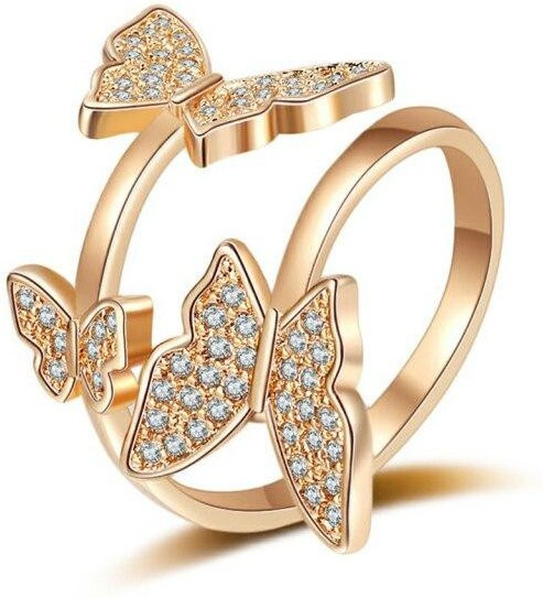Ring 925 Silber, Roségold, Zirkonia, Damen - Bild 1