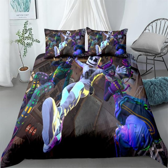 Fortnite Bettwäsche-Set von Gu Tao mit Bettbezug und Kissenbezügen in Multicolour, B/H: 245 x 210 cm - Bild 1