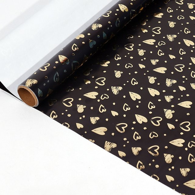 Premium Geschenkpapier in Schwarz und Gold für Geburtstag, Valentinstag und Feiertage - Bild 1