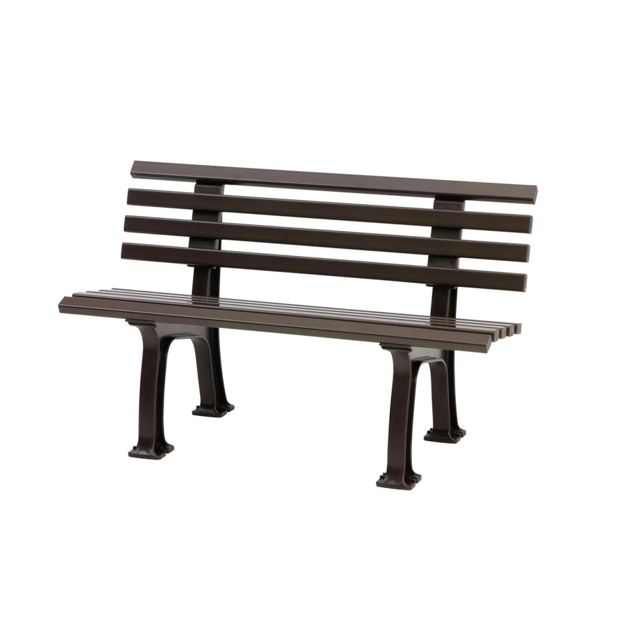 PROREGAL Gartenbank Antigua 2 Sitzer in Braun aus UV-beständigem Witterungskunststoff, H x B x T: 74 x 120 x 54 cm - Bild 2