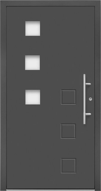 Splendoor Moderno M510/P Aluminium-Haustür mit Glaseinsatz, Anthrazit Metallic, B: 110 cm, H: 210 cm, Anschlag Rechts - Bild 1