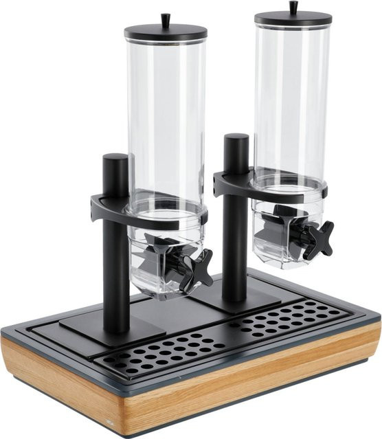 VEGA Müslispender Montana doppelt, GN 1/1, 2x 4l, eiche/transparent/schwarz, B/T/H: 57 x 36,5 x 50,5 cm - Bild 1