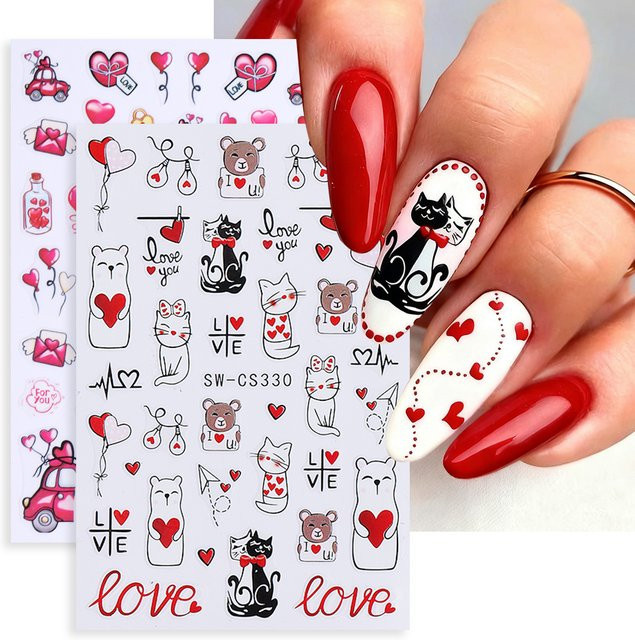 SWEET TREND Nagelaufkleber, Glänzend, Unisex, 2 Stück - Bild 1