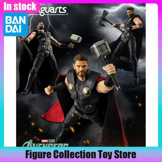 Bandai Marvel S.H.Figuarts Thor Actionfigur, mit Stormbreaker und Stoffcape - Bild 1