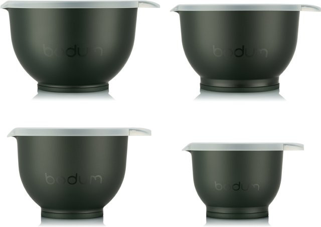 BODUM Bistro Set 3 Salatschüsseln doppelwandig in Dunkelgrün mit Volumina von 0,6 l, 3,0 l und 6,5 l - Bild 1