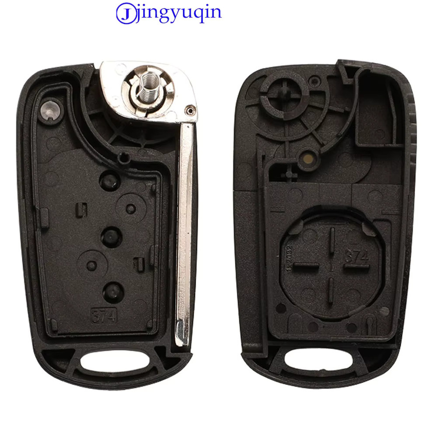Jingyuqin Klappschlüssel Fernbedienung für KIA CERATO FORTE SHUMA 2010-2013, 433MHz FSK ID46, Schwarz, 95430-1X000 95430-1M250 - Bild 4