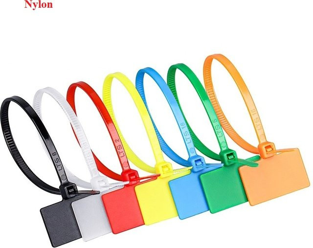 50 Stück Nylon-Krawattenanhänger als selbstsichernde Netzwerkkabel-Etiketten und Wickelschlaufe in Schwarz und Multicolour - Bild 1