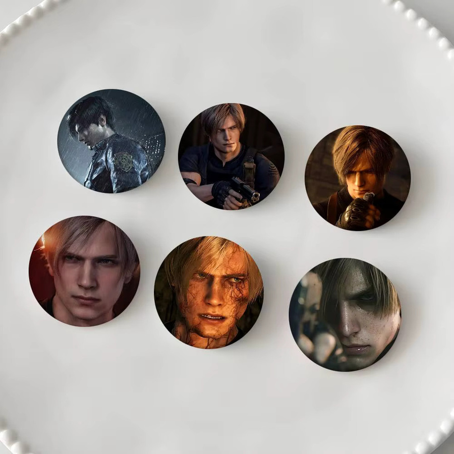 Resident Evil Leon Scott Kennedy, Rundes Abzeichen, Brosche, Anstecknadel - Bild 4