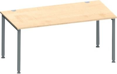 Schäfer Shop Genius Schreibtisch MODENA FLEX mit 4-Fuß-Rundrohr, Farbe Ahorn/Anthrazit, Breite: 160 cm, Tiefe: 80 cm - Bild 1