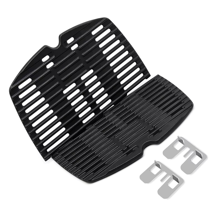 Weber Gusseisen-Grillplatten-Set für elektrische Q100, Q1000 und Q1200 Modelle in Schwarz - Bild 4