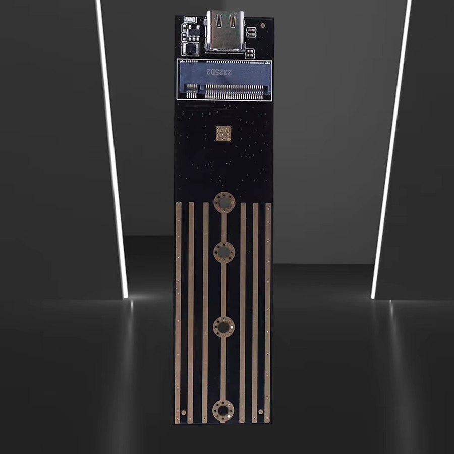 ALLOYSEED M.2 zu USB 3.1 Typ C Riser Board Konverter Adapter für SATA und NVMe SSD, Schwarz - Bild 3