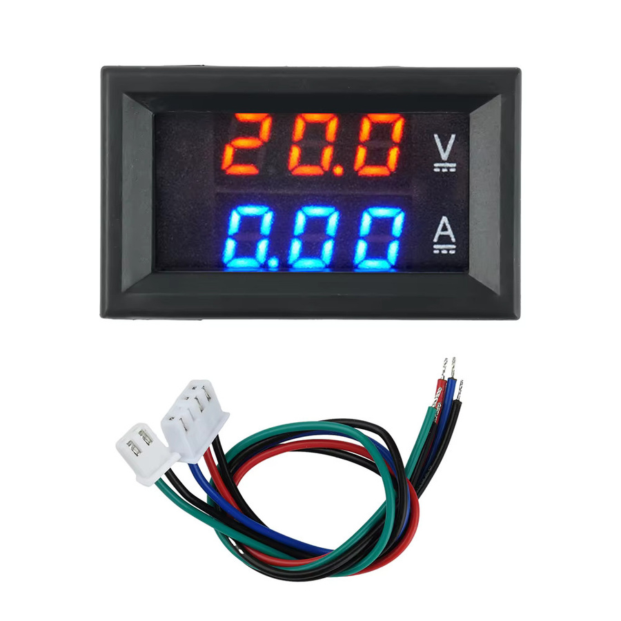 diymore Digitales LED Voltmeter und Amperemeter für Auto und Motorrad, Spannung und Strom Messgerät, Schwarz - Bild 3