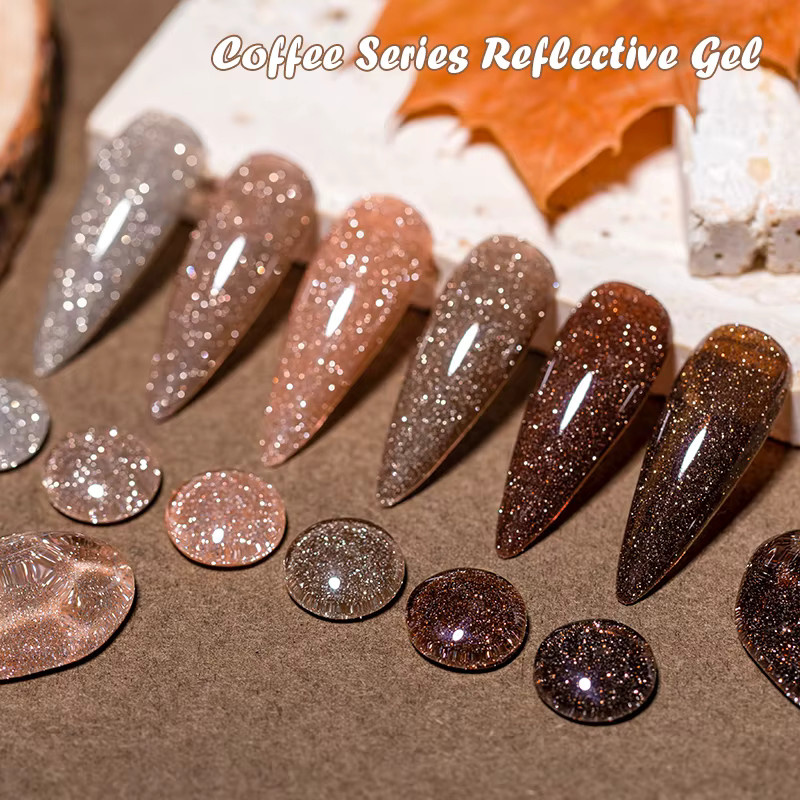 Meet Across Gel-Polish, Kaffeefarben, Schimmernd, 7 ml - Bild 3