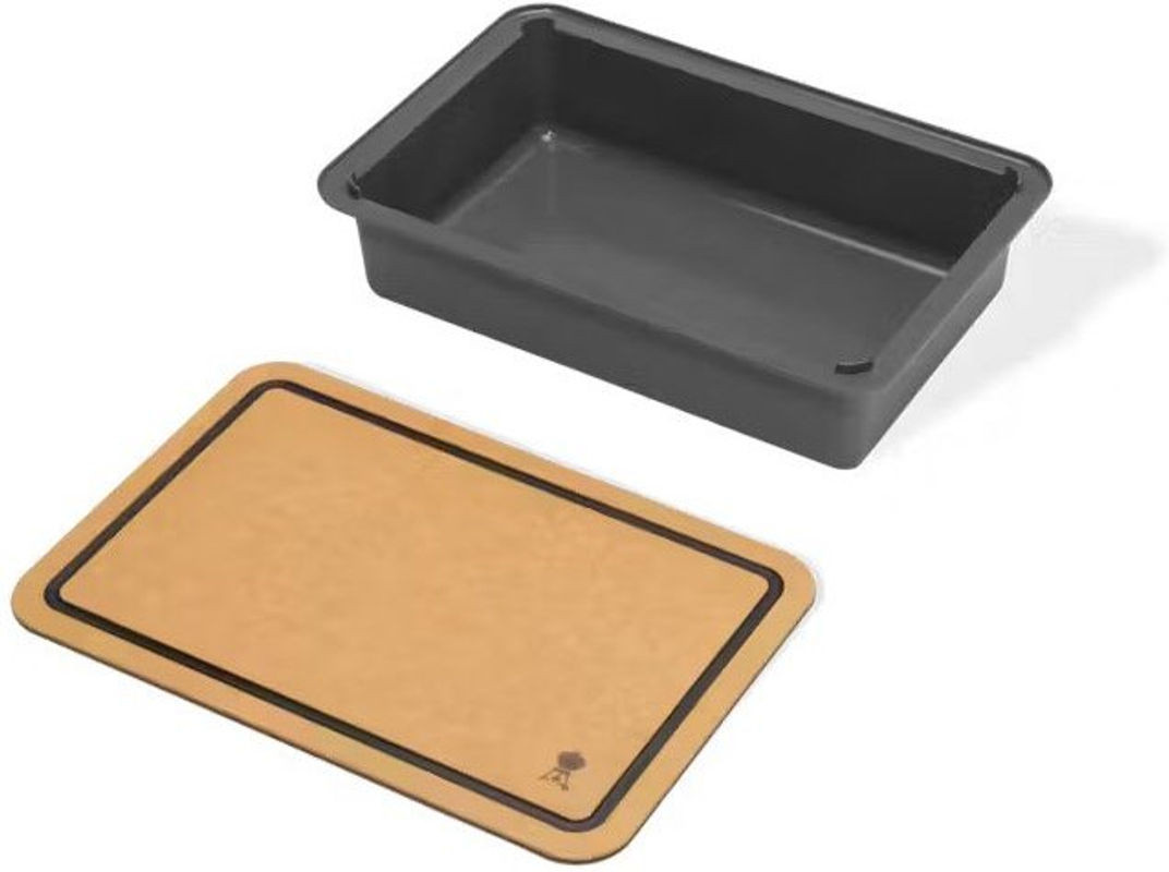 Weber Works Box und Schneidebrett für Seitentisch Slate GDP, mehrfarbig, Holz, Breite: 76 cm - Bild 1