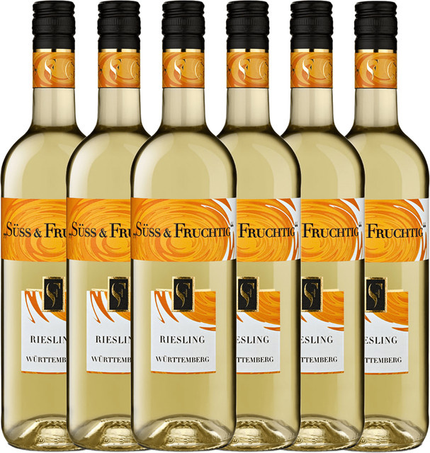 Württembergische WZG Riesling Qualitätswein süß 6 x 0,75 l - Bild 1