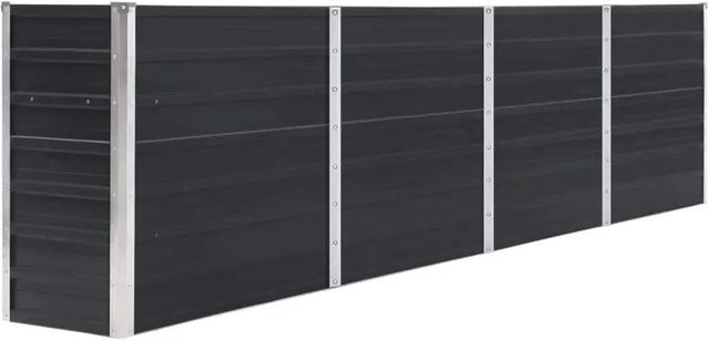 DELUKE Hochbeet OSKAR aus verzinktem Stahl in Anthrazit, B/T/H: 320 x 40 x 77 cm - Bild 1