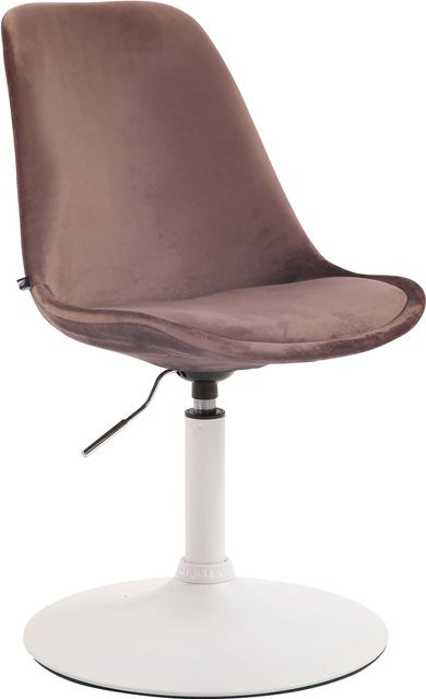 CLP Esszimmerstuhl Maverick Drehstuhl aus Samt in Braun mit Trompetenfuß und höhenverstellbarer Sitzhöhe: 43 - 48 cm - Bild 1