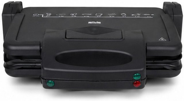 SILVA HOMELINE Kontaktgrill mit 1700 W in matt Schwarz mit herausnehmbaren Platten und Kabelaufbewahrung