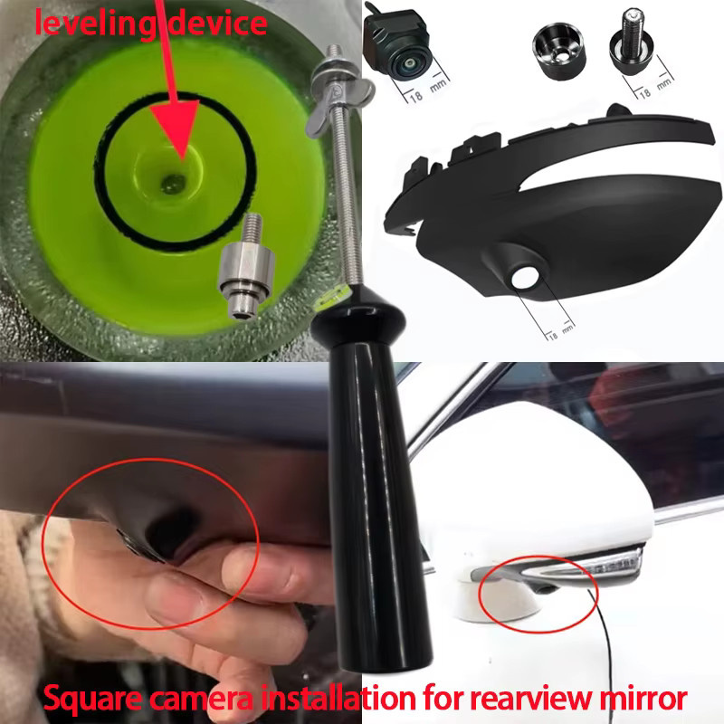 Bhorse 360 Grad Auto Panorama Kamera Set in Schwarz mit 8K 1080P AHD Auflösung für Android Radio inklusive App und Lochöffner-Werkzeug - Bild 5