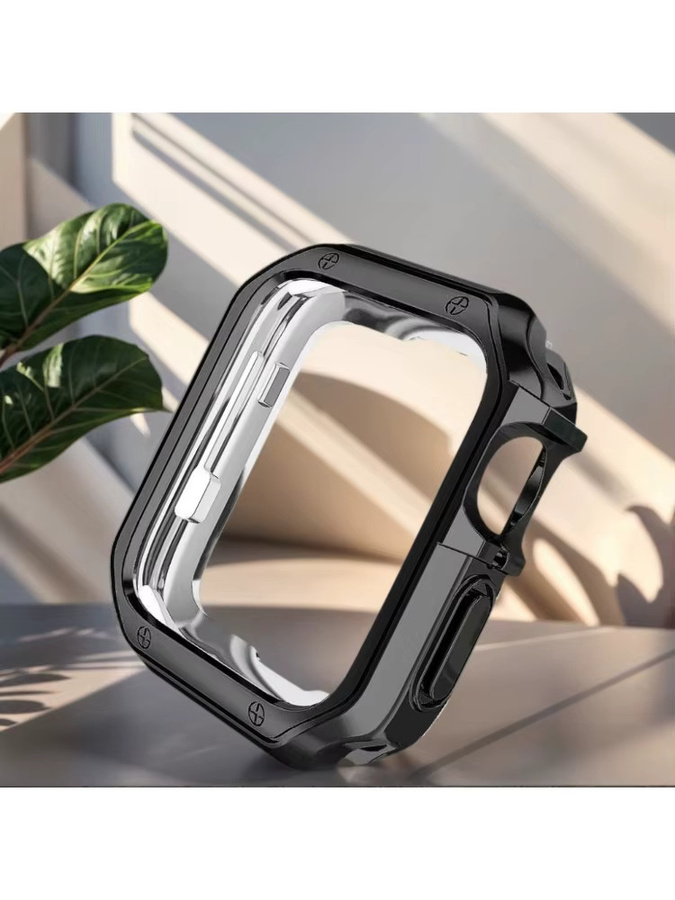 DLIBAND TPU-Schutzhülle für Apple Watch Serie 10 9 8 7 6 5 4 3 2 1 SE in Schwarz - Bild 4