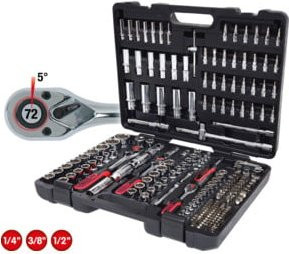 KS Tools CHROMEplus Steckschlüssel-Satz 195-teilig aus Chrome Vanadium in Silber - Bild 1