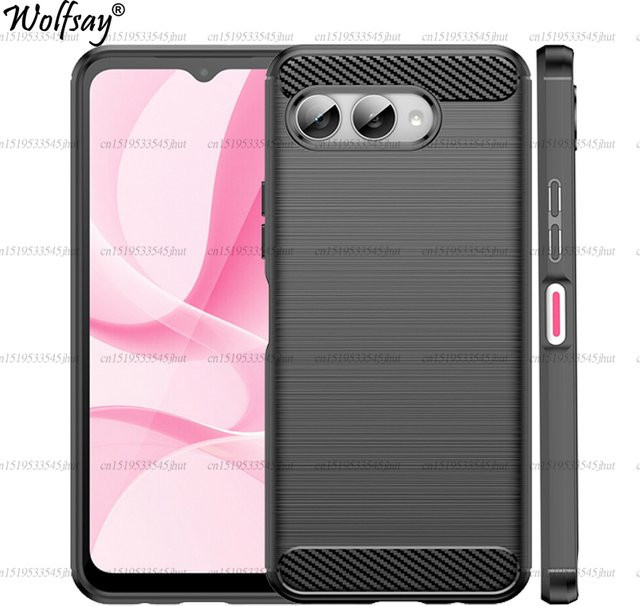 Wolfsay Silikon Carbon Faser Schutzhülle für T-Mobile T Telefon 3 und T-Mobile T Telefon 3 Pro in Rot und Schwarz - Bild 1